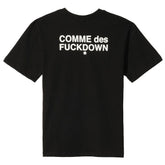 Comme Des Fuckdown Black Cotton Women T-Shirt